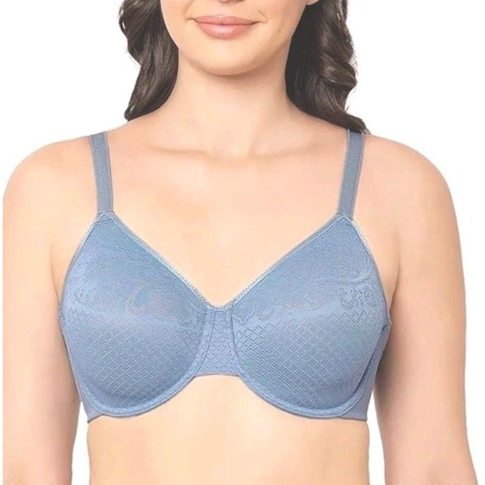 Wacoal Visual Effects Minimizer Bra Underwire Blue Color Style 857210 Size 34D